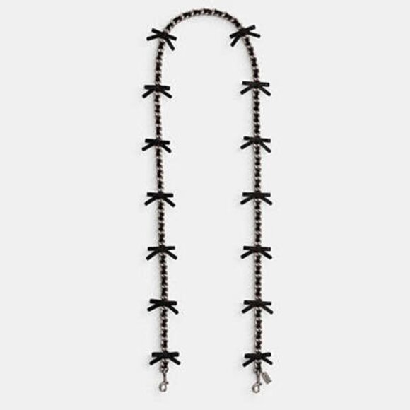 Coach Leather Chain Strap With Bows - Picture 2 of 6